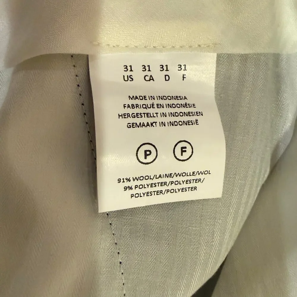 Saks Fifth Avenue Navy Wool Suit Subtle Stripe Tailored Fit 2-Piece 38R 31W NWT